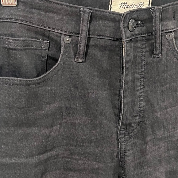 Women’s US 27 Madewell Washed Black 9” High-Rise Skinny Distressed Denim Jeans - Picture 4 of 16